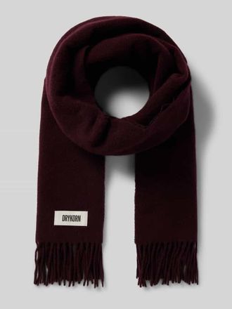 Drykorn Drykorn Schal aus Wolle-Lanawolle-Mix mit Fransen Modell GAZE in Bordeaux, Gr&ouml;&szlig;e 1