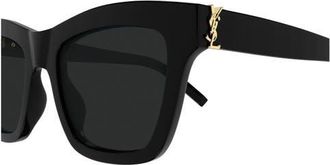 Saint Laurent SL M156 Cat Eye Sunglasses in Black at Nordstrom