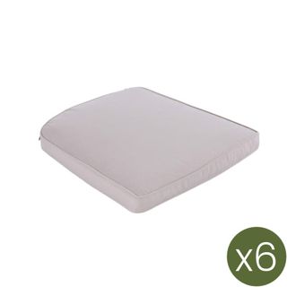 ED&Egrave;N JARD&Iacute; Pack de 6 cojines para sillas de jard&iacute;n curvado olefin crudo 45x47 cm