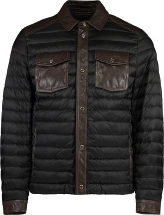 Moorer Crespi Leather Inserts Down Jacket