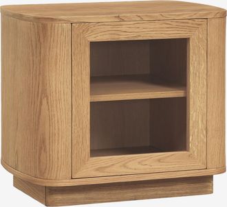 Sklum Pack De 2 Mesitas De Noche 55x40 Cm En Mdf Y Cristal Templado Walia Sklum