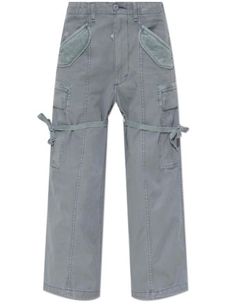 R13 Cropped cargo broek - Blauw
