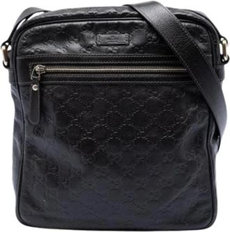 Gucci Pre-owned Crossbody Bag - unisex - Vintage Schoudertas - Zwart - ONE Size - Leer - Vintage