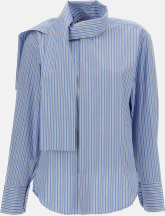 Plan C Camicia A Righe Con Foulard