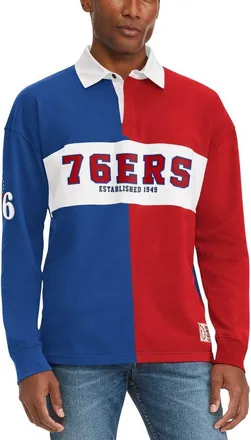 Tommy Jeans Mens Tommy Jeans Royal/Red Philadelphia 76ers Ronnie Rugby Long Sleeve T-Shirt at Nordstrom, Size Large