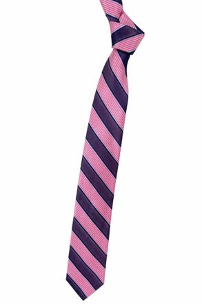 Robert Talbott Mens Multi-Textured Stripe Woven Silk Tie In Pink, Purple And Light Blue