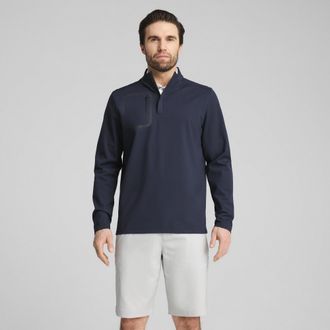 Puma Maglia da golf con zip corta CLOUDSPUN Tech da uomo, Abbigliamento, Blu, XL