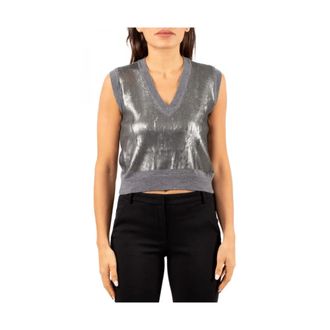 Alpha Industries Tops, Dames, Grijs, 3Xl, Maglia Alpha