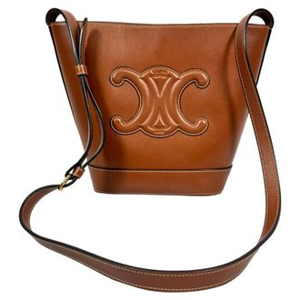 Celine Celine Kleine Cuir Triomphe Emmertas in Bruin Leer