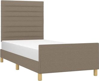 vidaXL Estructura De Cama Sin Colch&oacute;n Tela Gris Taupe 80x200 Cm Vidaxl