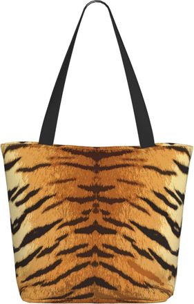 AOOEDM Animal Skin Of Tiger Ladies Shopping Bag 13x11x7in.The Perfect ValentineS Day Gift.It Is The Best ValentineS Day Gift For Mom, Daughter, Wife,Etc