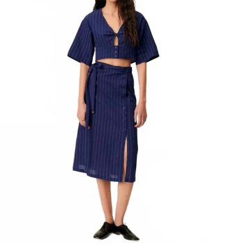 Sessun Ola Wrap Skirt In Blazer Blue