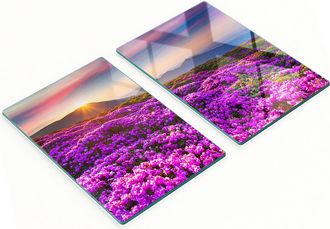 OEM Tablas De Servir De Cristal Para Cocina Con Estampado Floral En Las Monta&ntilde;as, 2 X 40 X 52 Cm