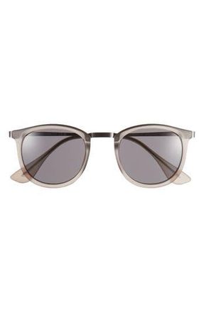 Vince Camuto Combo 48.5mm Round Sunglasses in Matte Grey at Nordstrom Rack