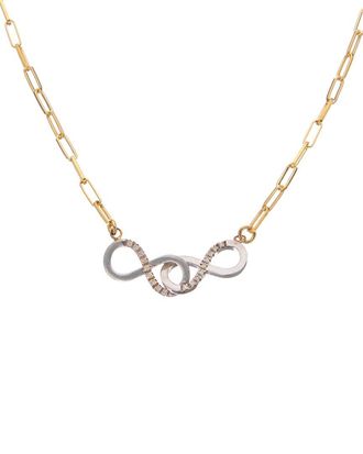 Meshmerise 18K Over Silver 0.10 Ct. Tw. Diamond Necklace