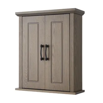 Teamson Home Teamson Home - Russell Armario De Madera Para Pared De Ba&ntilde;o, 17,8 Cm X 50,8 Cm, 61,2 Cm, Puertas Dobles, Roble Salado Ehf-f0014