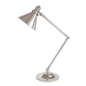 Netlighting Provence 1 Light Table Lamp Polished Nickel E27 in Grey