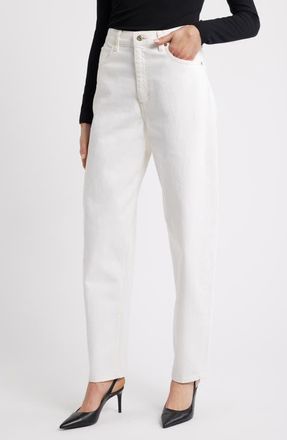 Frame Denim The Neat High Waist Barrel Jeans in Au Natural Clean at Nordstrom, Size 25