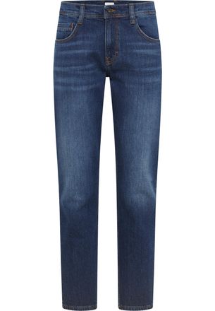 Mustang Straight-Jeans MUSTANG Herren Style Denver Straight, Herren, Gr. 31, L&auml;nge 32, 883 dunkelblau, Denim/Jeans, 99% Baumwolle, 1% Elasthan, unifarben, str