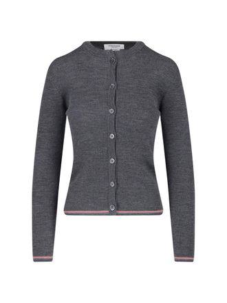 Thom Browne Ribbed Striped Wool Cardigan