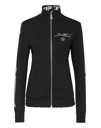 Philipp Plein Jogging Jacket Full Zip Crystal Stones Skeleton
