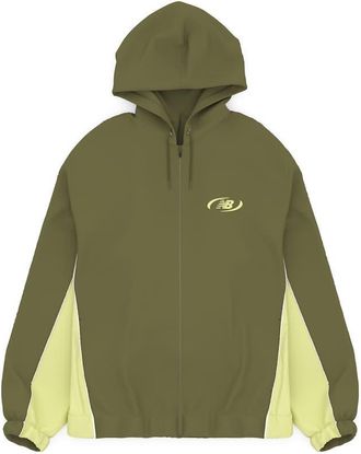 New Balance Trackside - Giacca in tessuto color verde sportivo
