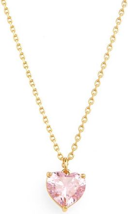 Kate Spade New York my love birthstone heart pendant necklace in Rose at Nordstrom