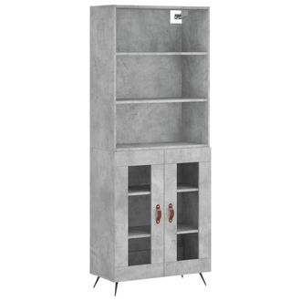 Berkfield Home Highboard Concrete Grey 69.5x34x180 cm Engineered Wood