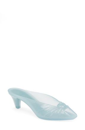 Chlo&eacute; Jelly Peep Toe Kitten Heel Mule in Spearmint at Nordstrom, Size 10Us