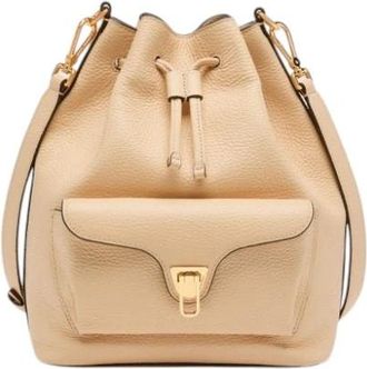 Coccinelle Beat Generation Medium - Dames - Schoudertassen - Beige - ONE Size - Leer - Tassen