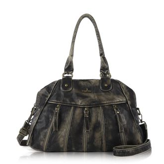 Angel Kiss Purses for Women Trendy Soft Shoulder Purses and Handbags Hobo Bags, Black Grey