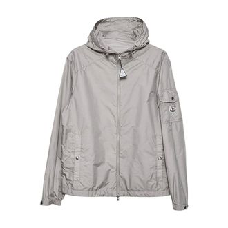 Moncler Light Jackets, male, Gray, Size: 2XL Giubbino