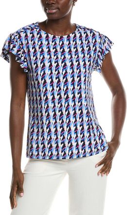 Jones New York Jersey Flutter Top
