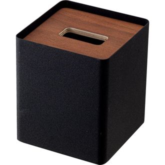 Yamazaki Tableware Square Tissue Box Case in Walnut at Nordstrom