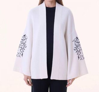 Kujten Kimastro Cashmere Cardigan In Ivory