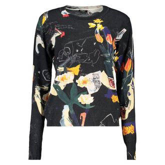 Desigual Zwarte Viscose Dames Trui