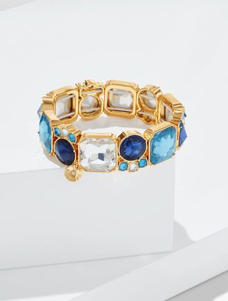 Talbots Resplendent Cushion Stretch Bracelet - Blue Spruce/Gold - 001 Talbots