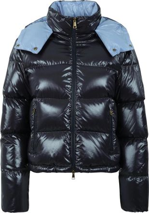 Moncler Niveole Korte Puffer Jas - Dames - Winterjassen - Blauw - S - Nylon - Jassen