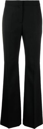Moschino high-waisted straight-leg trousers - women - Virgin Wool/Acetate/Cupro - 44 - Black