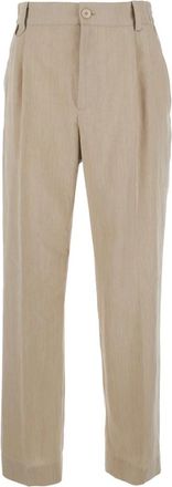Jacquemus Le Pantalon Croisiere - Heren - Straight fit broeken - Beige - XL - Katoen - Broeken
