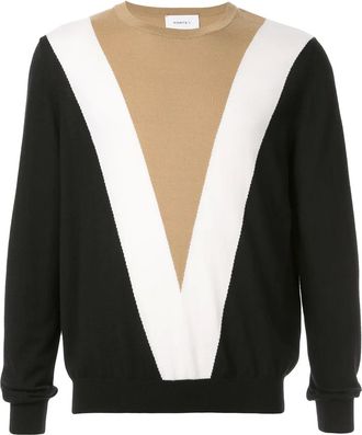 Ports V Maglione color-block - Nero