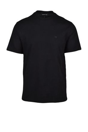 Emporio Armani Black Cotton Mens T-shirt
