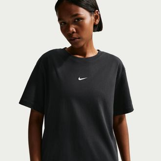 Nike Womens Nike Sportswear Classic Oversized T-Shirt in Black | IH7601-010