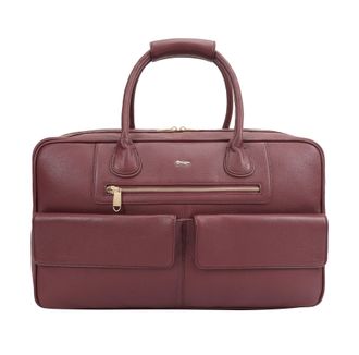 Paul Costelloe Womens Madox Leather Weekender Bag - Purple - One Size