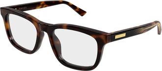 Gucci Rechthoekig Optisch Montuur - Heren - Brillen - Bruin - 54 MM - Accessoires