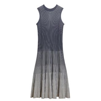Ted Baker Dilyaa Gebreide Jurk Met Textuur En Strepen In Marineblauw