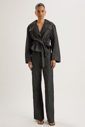 Merlette Egan Denim Trouser in Black Wash at Nordstrom, Size 29 32