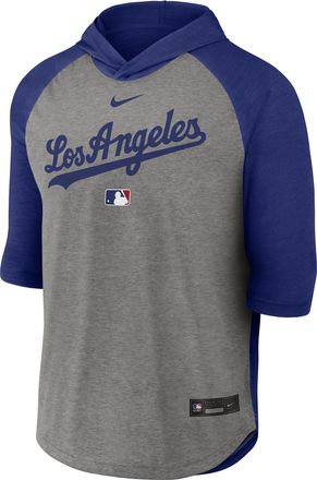 Nike Texas Rangers Authentic Collection Flux Nike Mens Dri-FIT MLB 3/4-Sleeve Hooded T-Shirt in Blue | 04HI0ECXTER-LQZ
