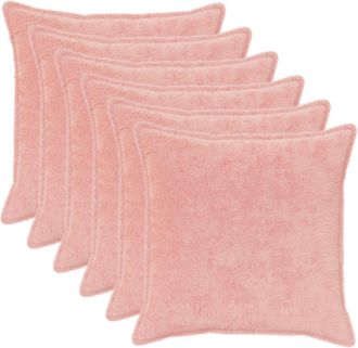vidaXL Funda De Almohada 6 Uds. Houten Rosa 55 X 55 Cm Vidaxl