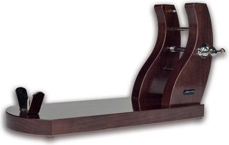 Arcos Arcos - Soporte De Jam&oacute;n Jamonero - Herrajes Met&aacute;licos 500x280x180 Mm - Madera De Bamb&uacute; Lacada En Color Cahoba - Marron